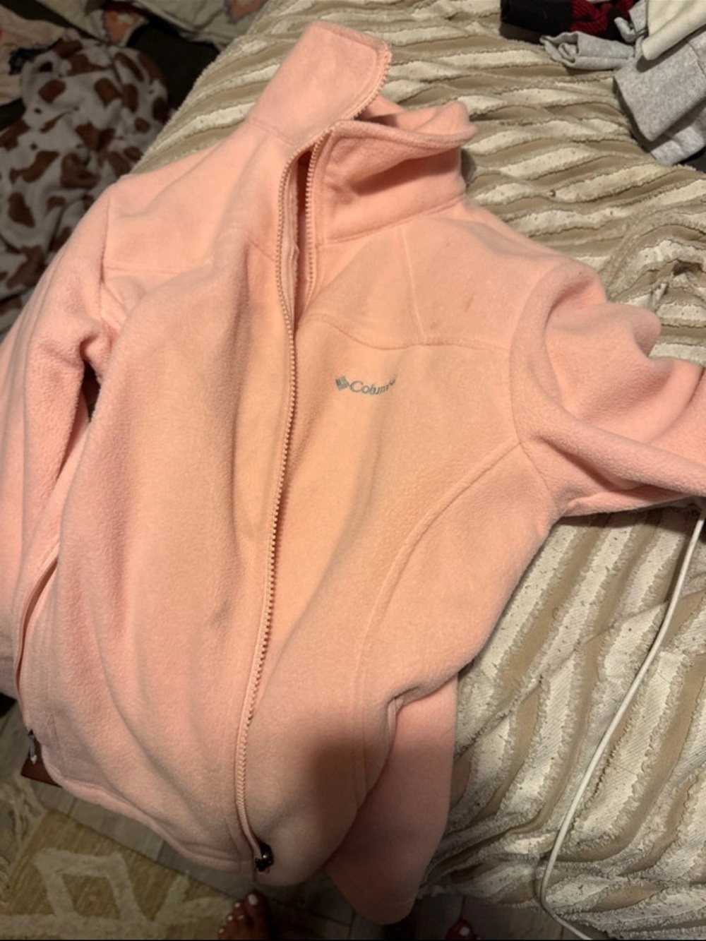 Women's Pink Fleece Zip Jacket